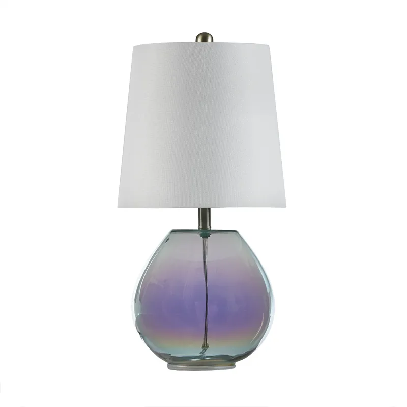 Ranier Iridescent Glass Table Lamp - Iridescent