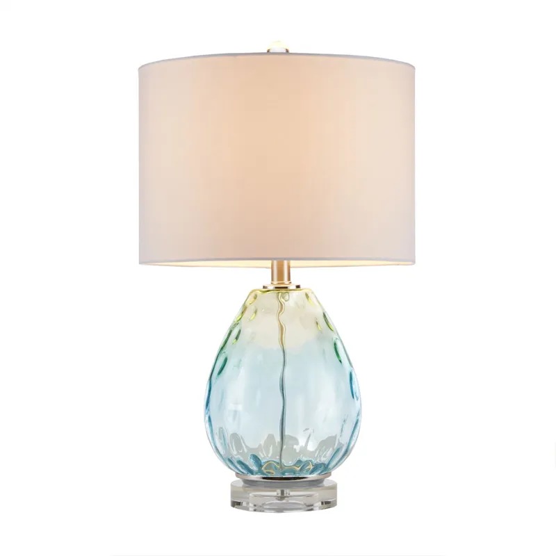 Borel Ombre Glass Table Lamp - Blue