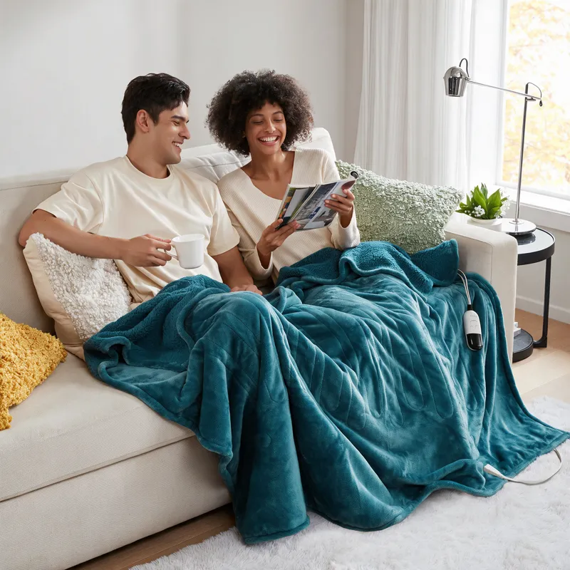 Beautyrest Heated Microlight to Berber Throw