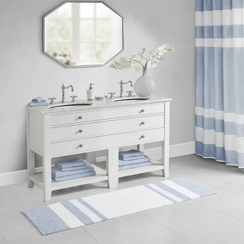 Madison Park Spa Cotton Reversible Bath Rug