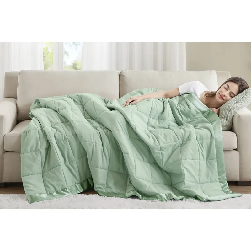 Madison Park Windom Lightweight Down Alternative Blanket with Satin Trim