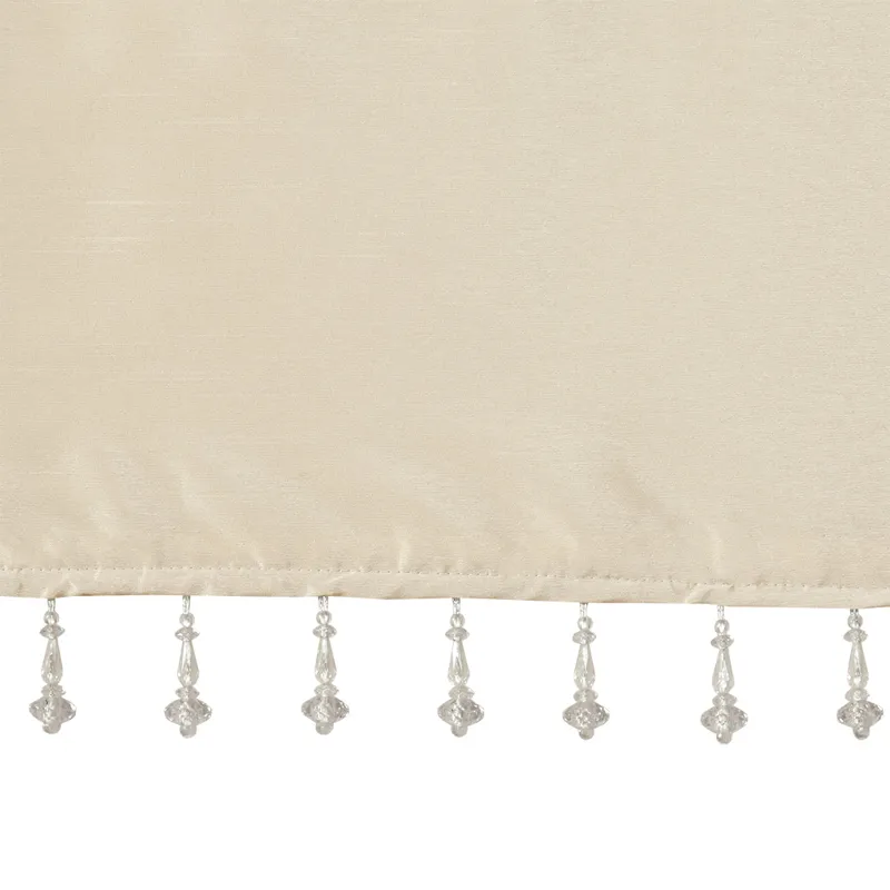 Madison Park Emilia Lightweight Faux Silk Valance With Beads