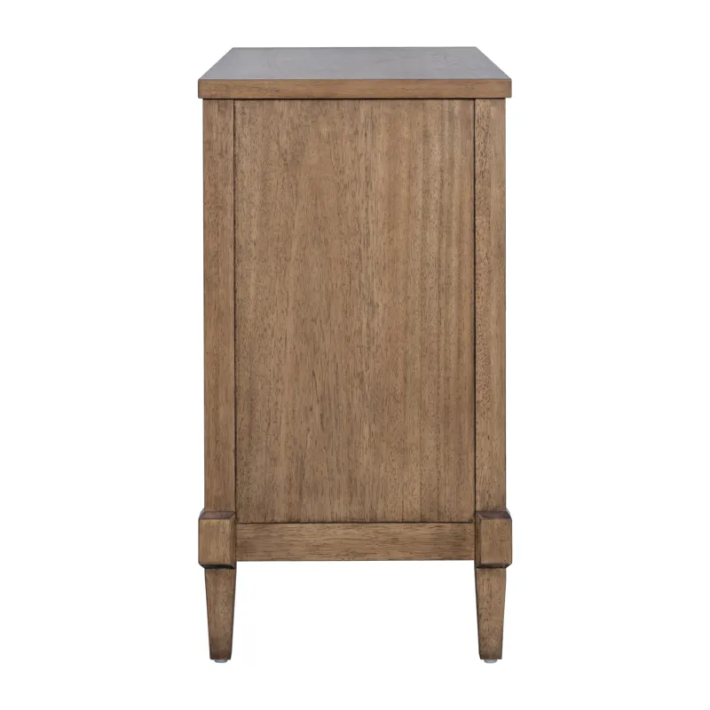 Salina Woven Cane Accent Cabinet - Toasted Almond