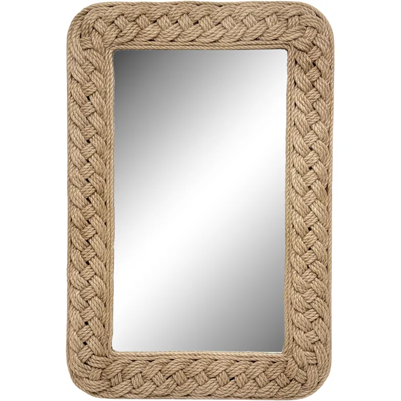 Martha Stewart 26X30 Handwoven Braided Jute Wall Mirror Maevel Driftwood - Natural