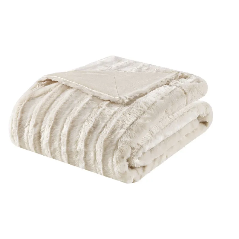 Duke Long Fur Throw - Ivory