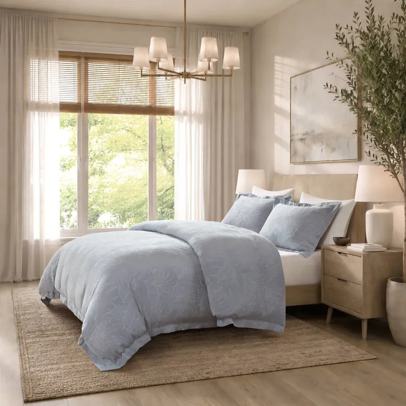 Harbor House Serene TENCEL™ Cotton Botanical Jacquard Duvet Cover Set