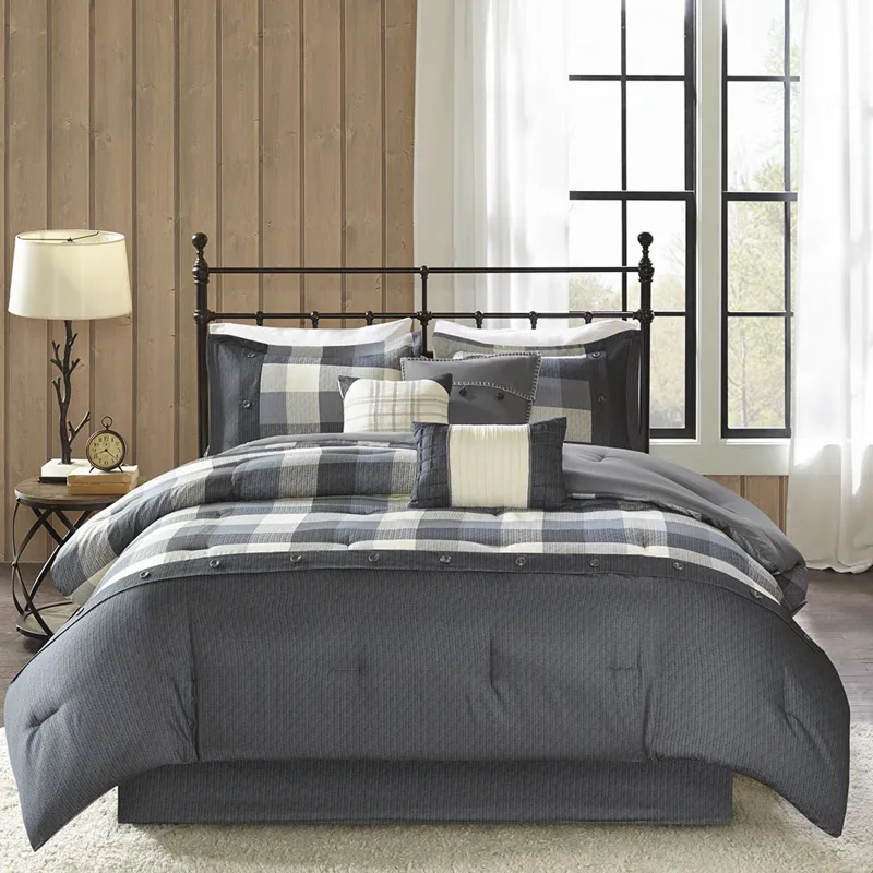 Madison Park Ridge 7 Piece Herringbone Comforter Set
