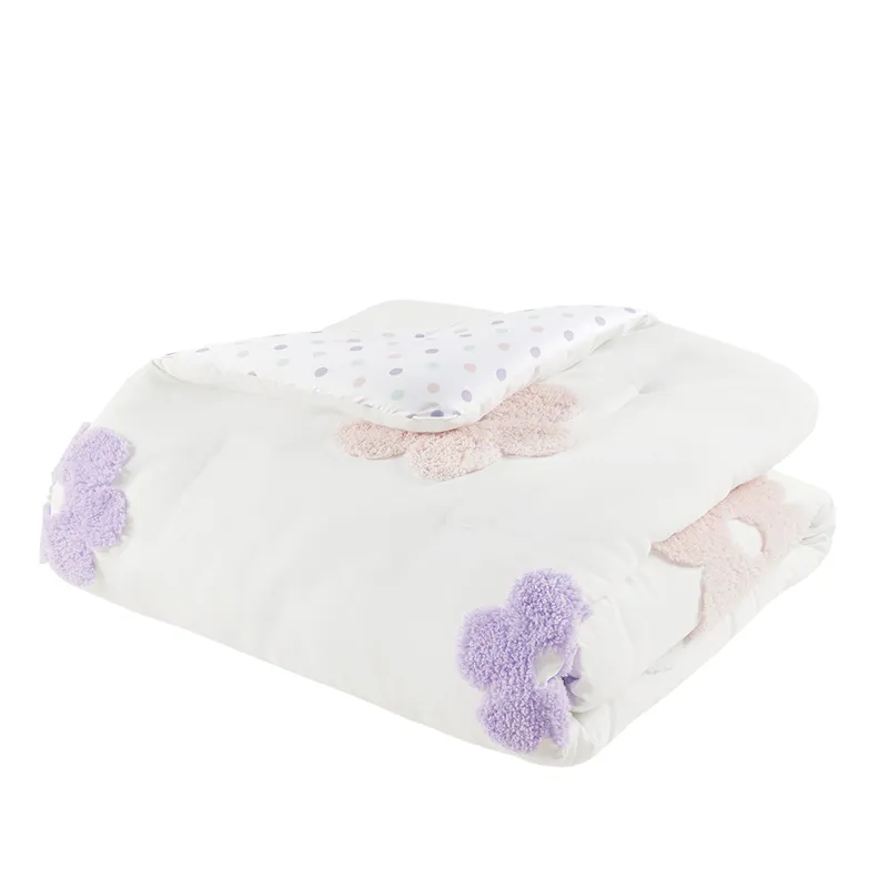 Urban Habitat Kids Gracie Floral Reversible Tufted Chenille Comforter Set with Flower Throw Pillow