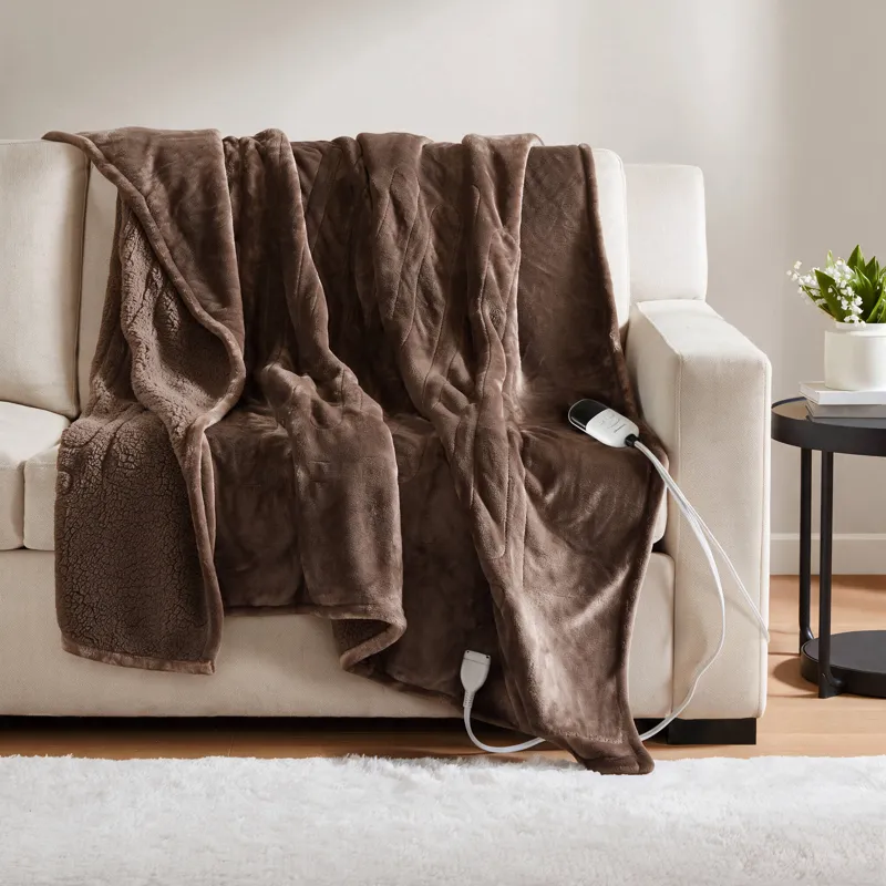 Beautyrest Heated Microlight to Berber Throw