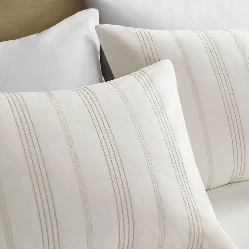 Harbor House Blue Morgan 6 Piece Cotton Jacquard Oversized Comforter Set