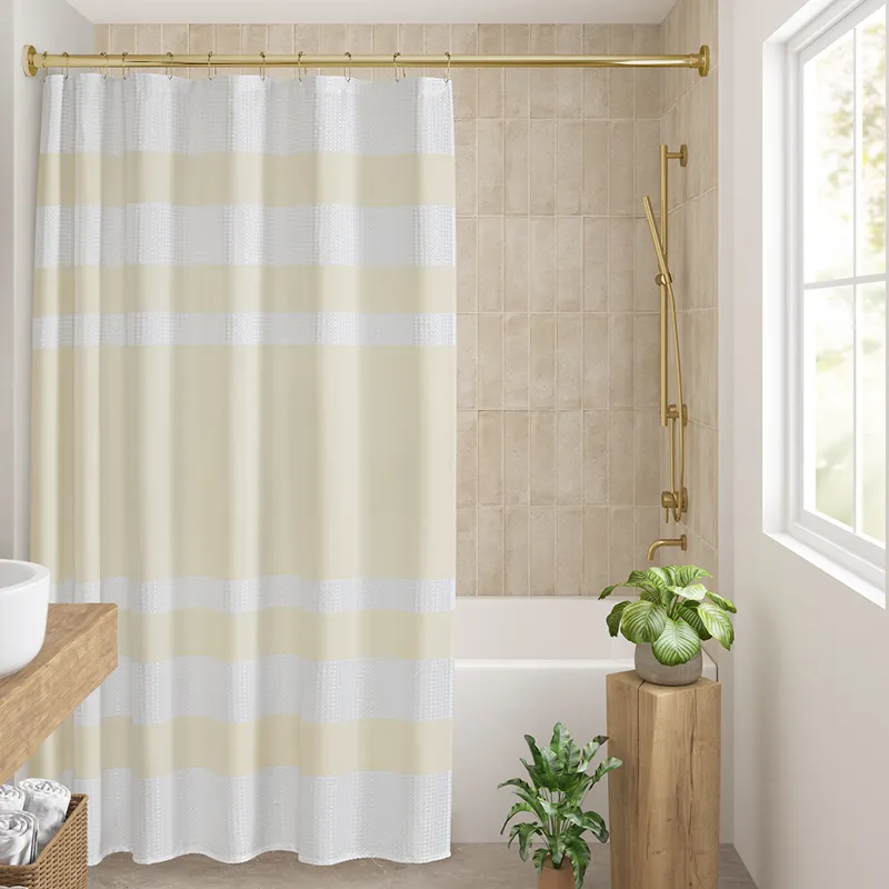 Madison Park Spa Waffle Shower Curtain with 3M Treatment