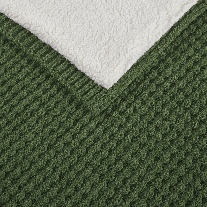 Madison Park Rowan Waffle Knit Chenille Throw