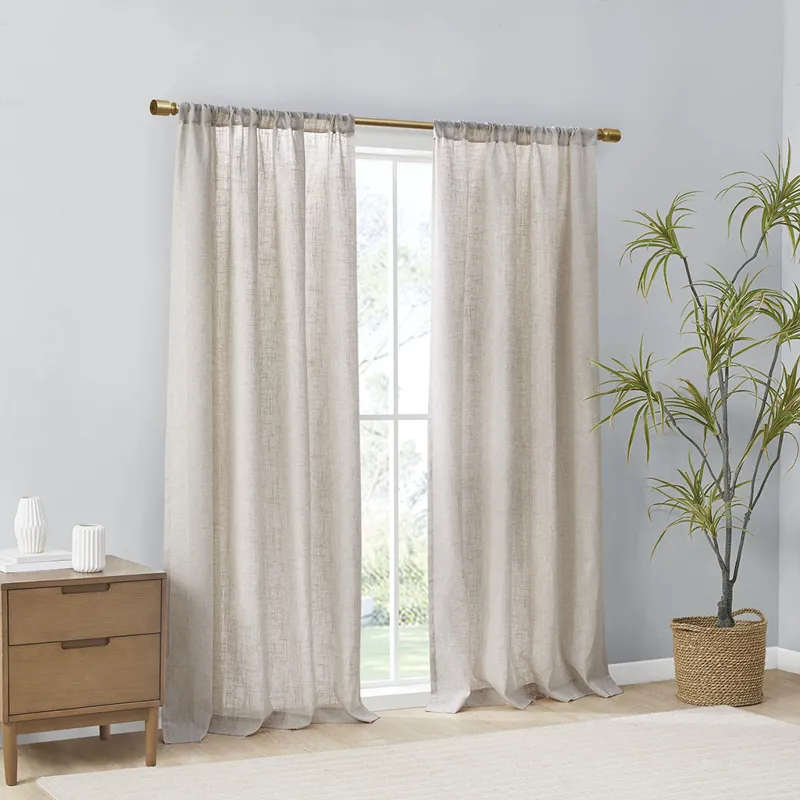 Madison Park Kyler Linen Blend Light Filtering Curtain Panel Pair