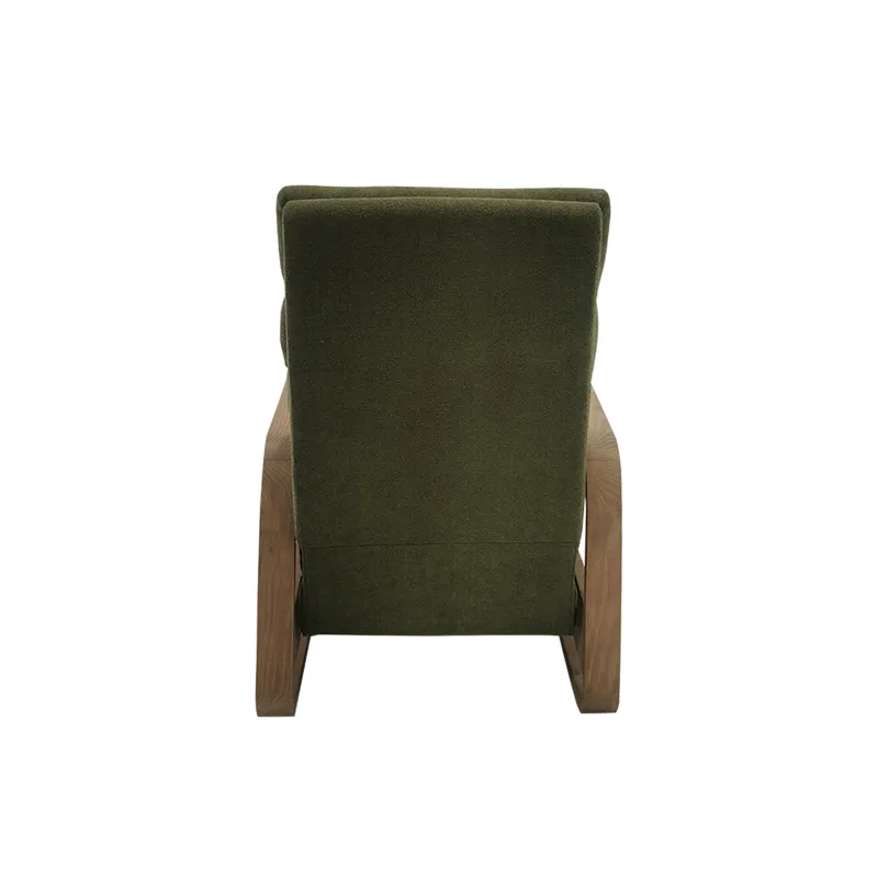 Jordan Wood framed push back Recliner - Green