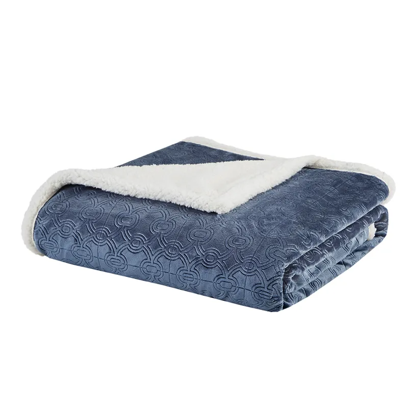 Madison Park Elma Oversized Textured Plush Throw
