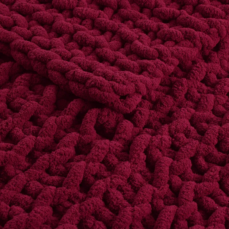 Madison Park Chenille Chunky Knit Throw