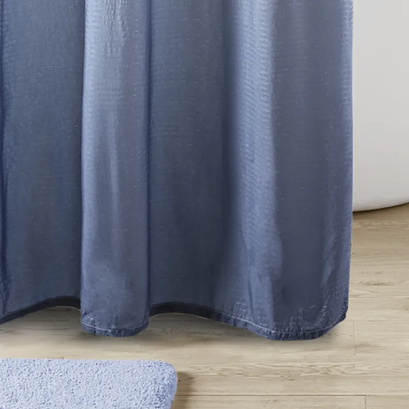 Madison Park Ara Ombre Printed Seersucker Shower Curtain