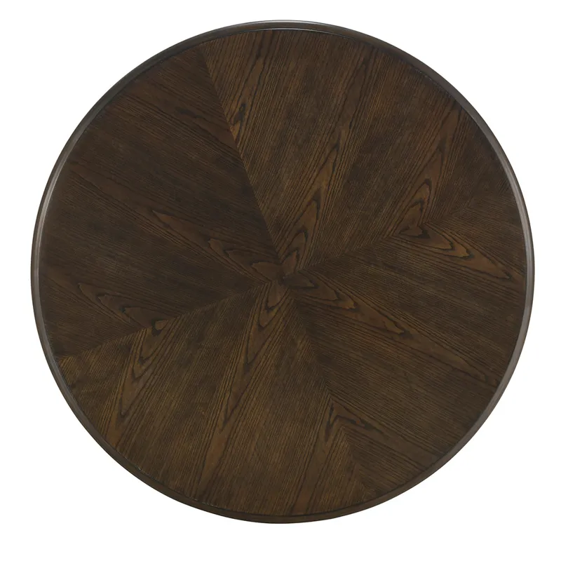Philippe Round Coffee Table with Shelf - Brown