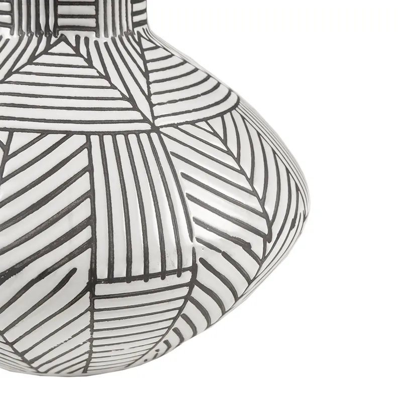 Agape Boho Ceramic Table Lamp - White