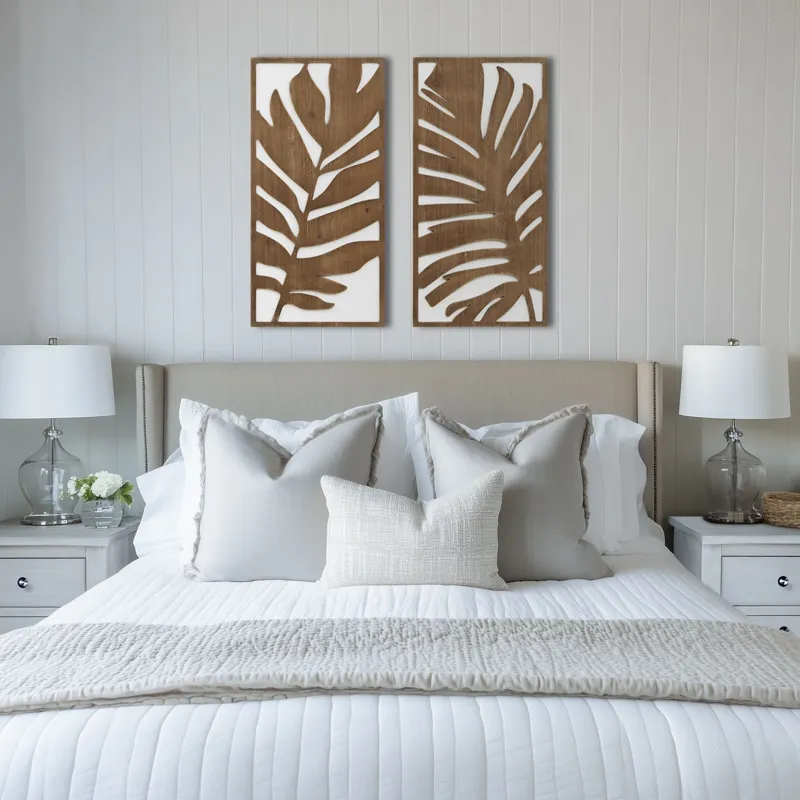 Madison Park Birch Botanical Two-tone Wood Panel Wall Décor Set