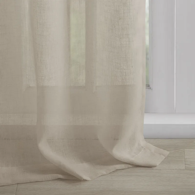 Madison Park Rosette Floral Embellished Cuff Tab Top Solid Curtain Panel