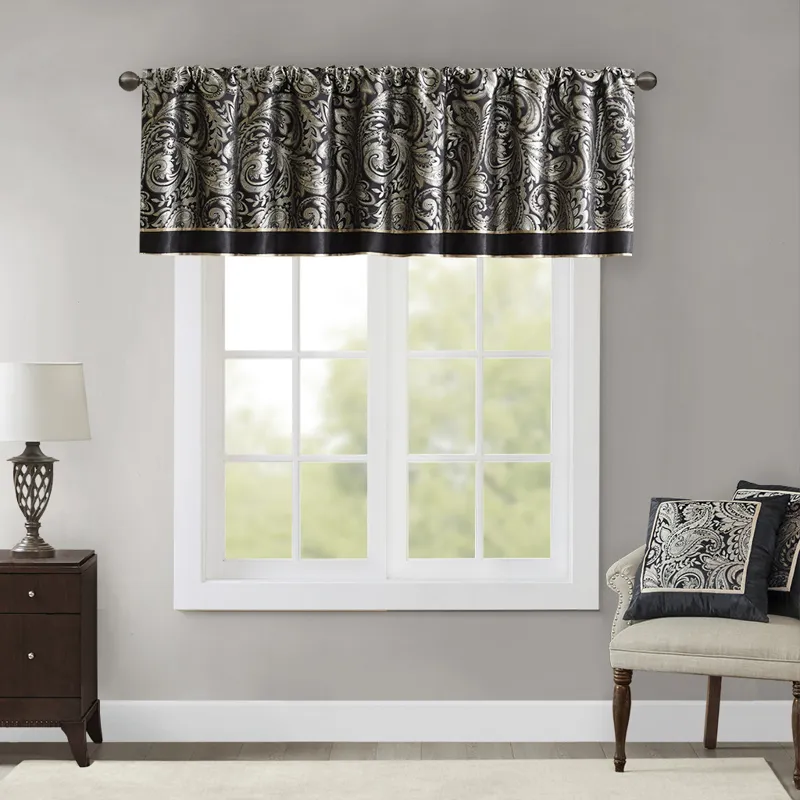Madison Park Aubrey Jacquard Window Valance
