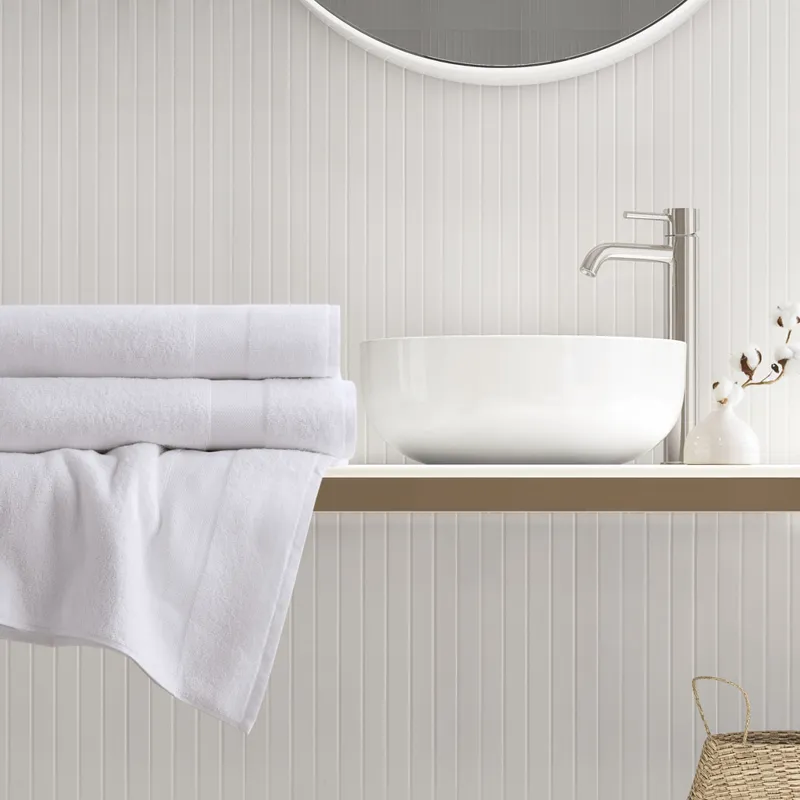 500GSM Plush 2pc XL Towel Set - White