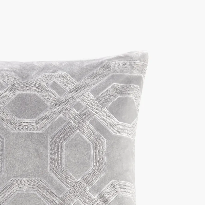 Biron Square Decor Pillow - Silver