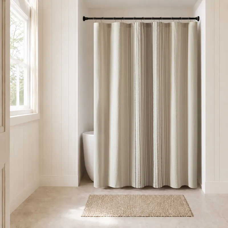 Harbor House Blue Ellery Shower Curtain - Natural