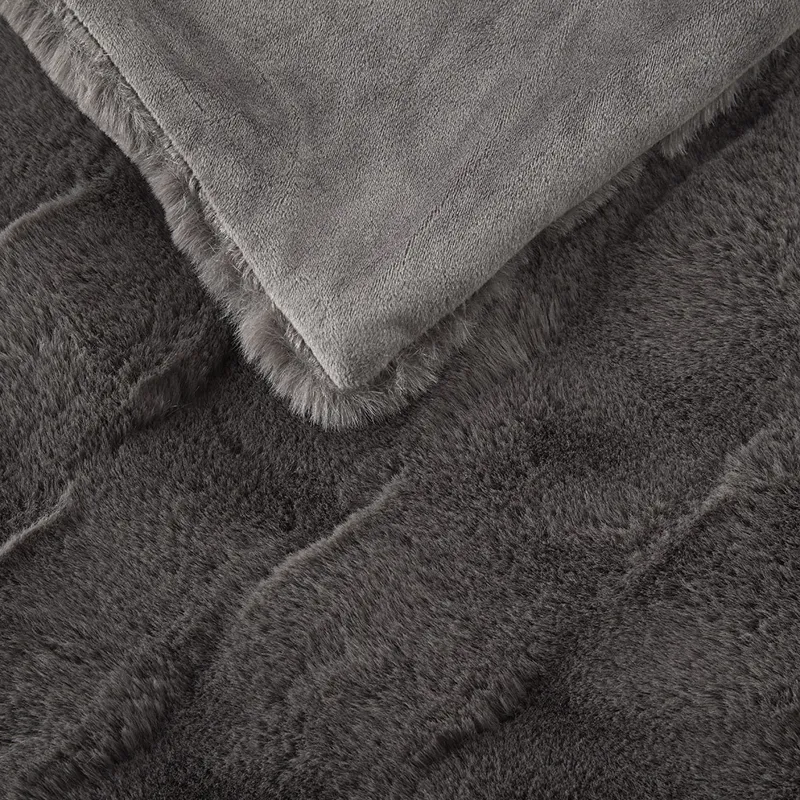 Madison Park Vivienne Faux Fur Throw