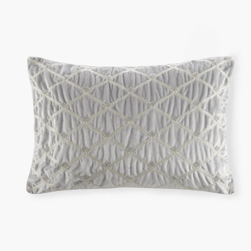 Aumont Oblong Decor Pillow - Silver