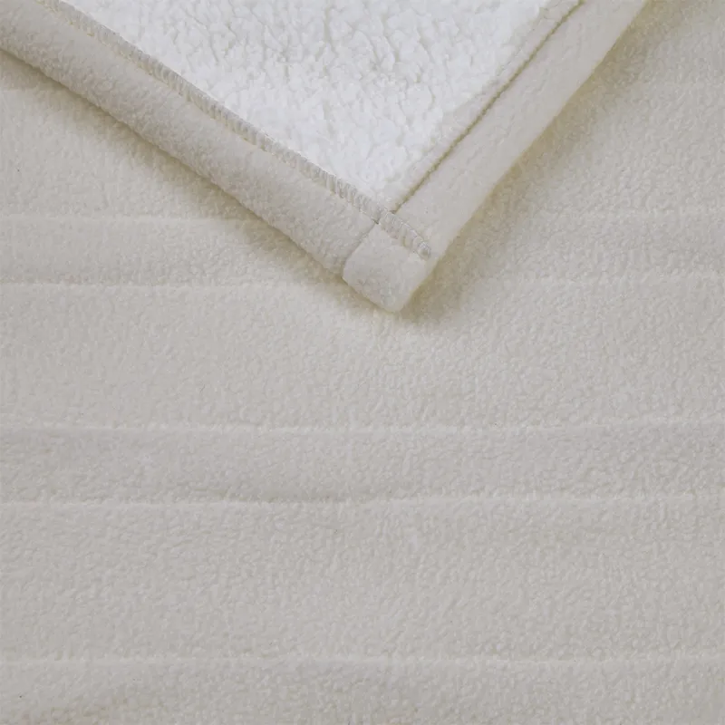 Serta Fleece to Sherpa Heated Throw