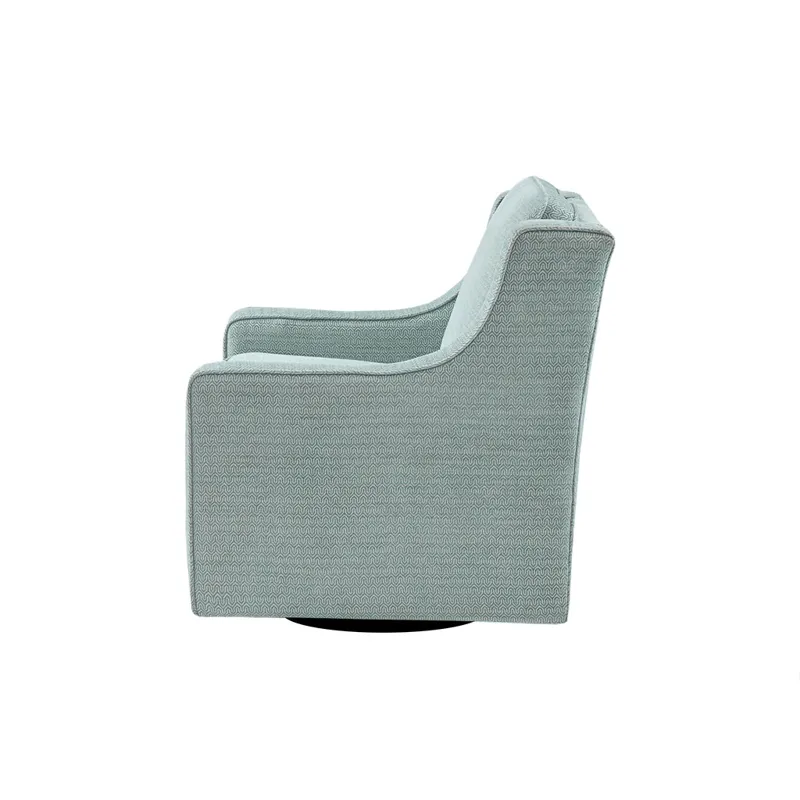 Harris Chenille Swivel Chair - Dusty Aqua