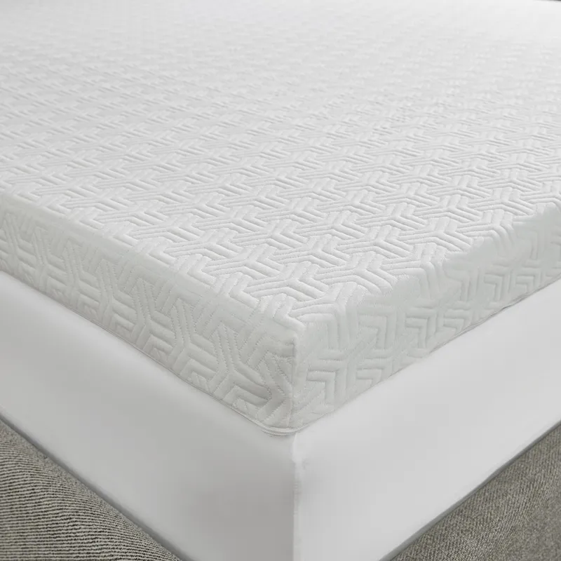 3\" Gel Memory Foam with 3M Cover Queen Mattress Topper - White