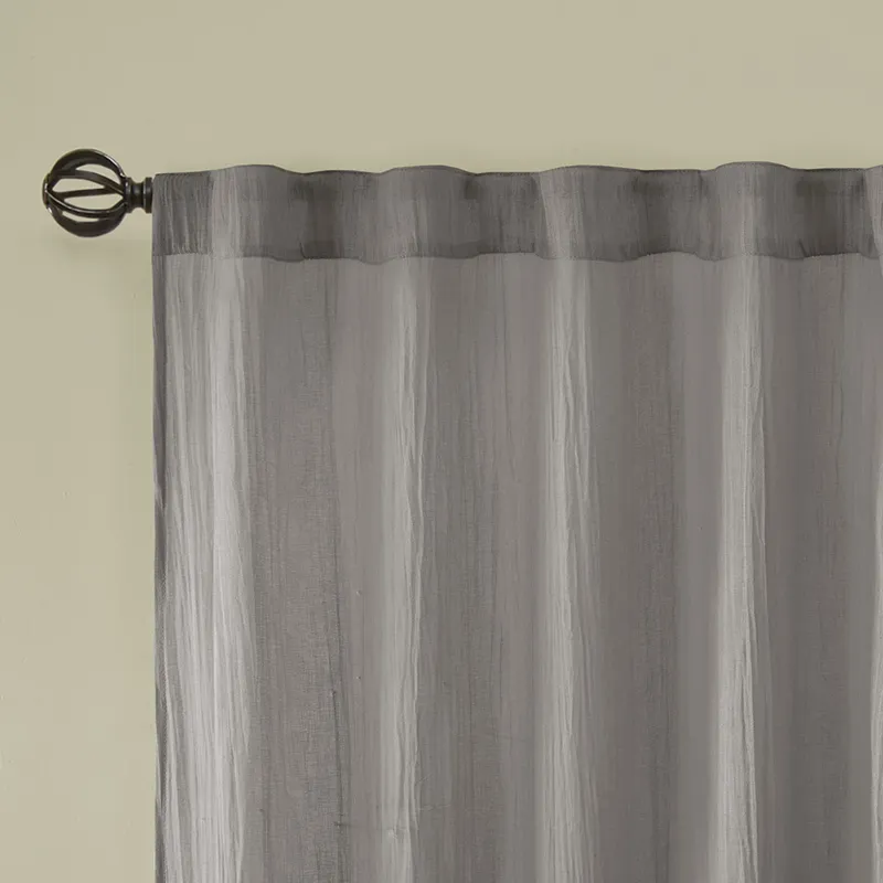 Madison Park Harper Solid Crushed Curtain Panel Pair