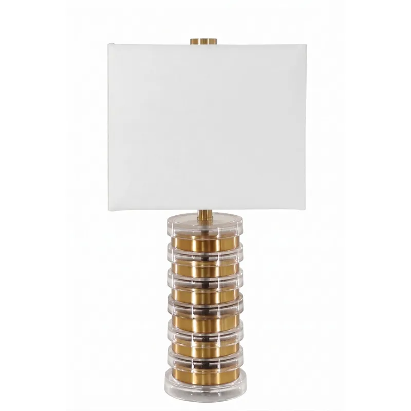 Nicole Miller Elowen Acrylic Disc Table Lamp