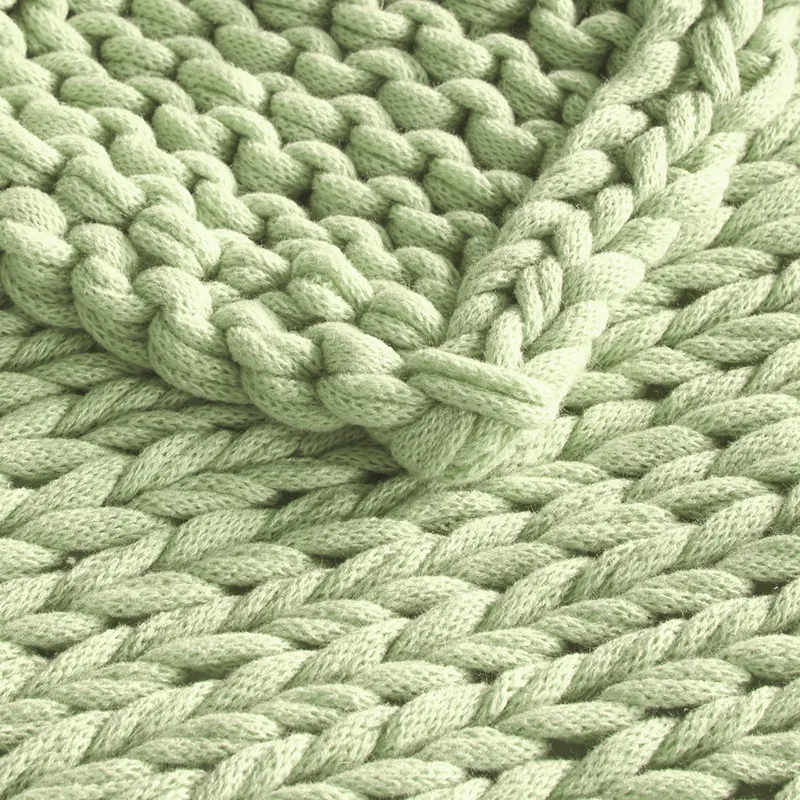 Madison Park Chunky Double Knit Handmade Throw Blanket