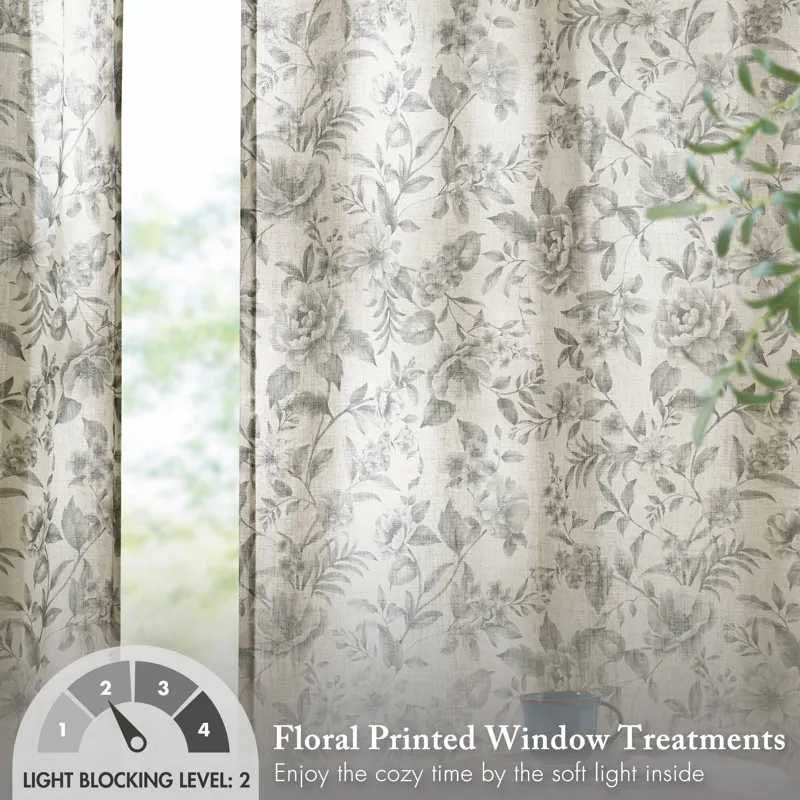 Madison Park Lana Floral Window Panel