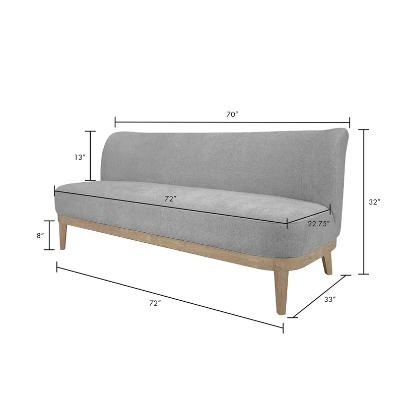Laguna Kitchen Sofa - Light Grey