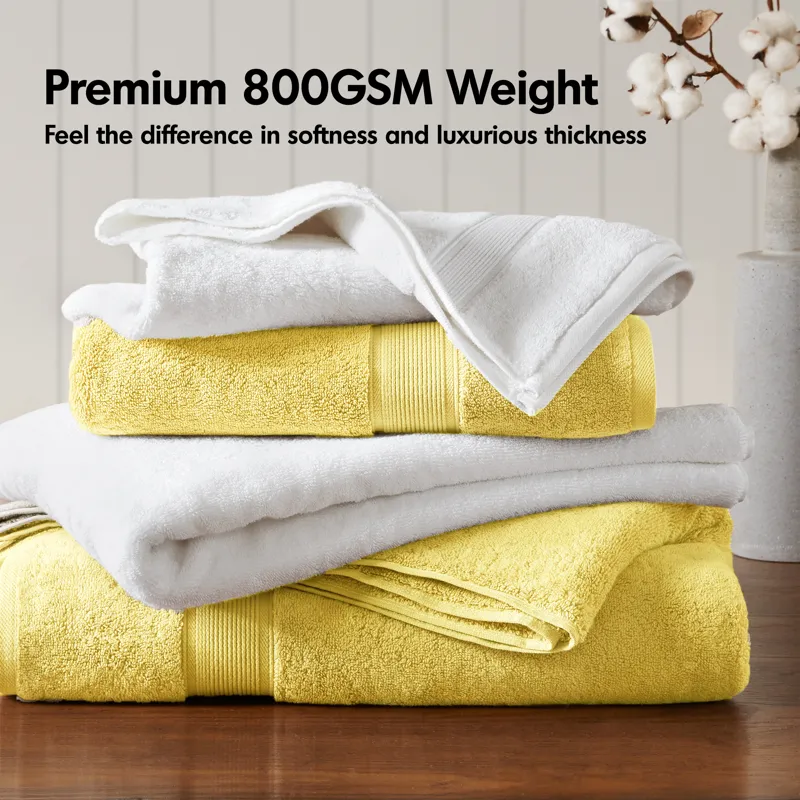Madison Park Signature 800GSM 100% Cotton 8 Piece Towel Set