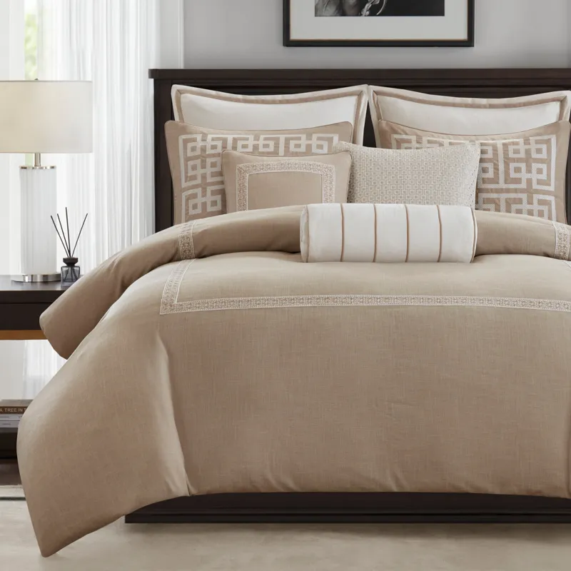 Madison Park Signature Jarvis Embroidery Oversized Duvet Style Comforter Set