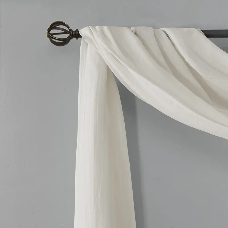 Madison Park Harper Solid Crushed Scarf Sheer