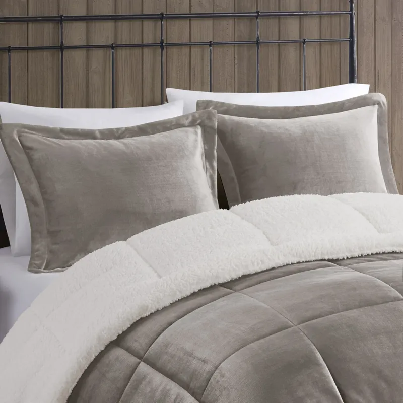 Woolrich Alton Plush to Sherpa Down Alternative Comforter Set