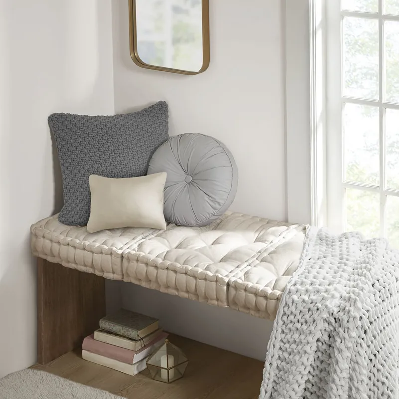 Intelligent Design Azza Poly Chenille Square Floor Pillow Cushion