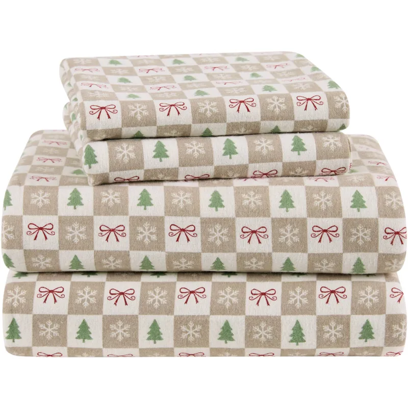 True North by Sleep Philosophy Cozy Cotton Flannel Printed Sheet Set
