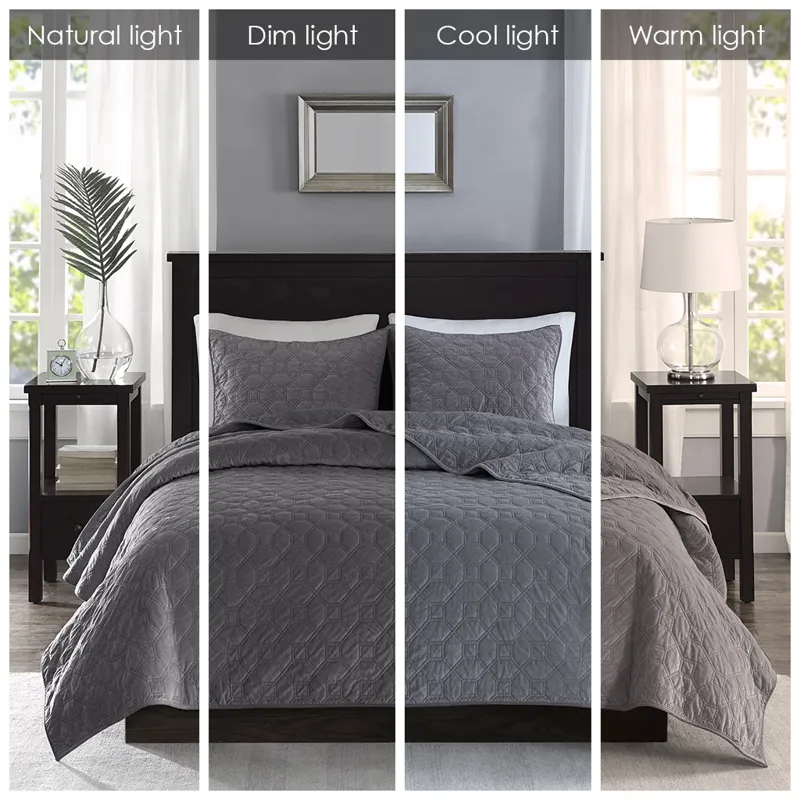 Madison Park Harper 3 Piece Velvet Quilt Set