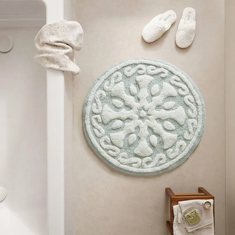 Madison Park Casablanca Medallion Cotton Tufted Bath Rug
