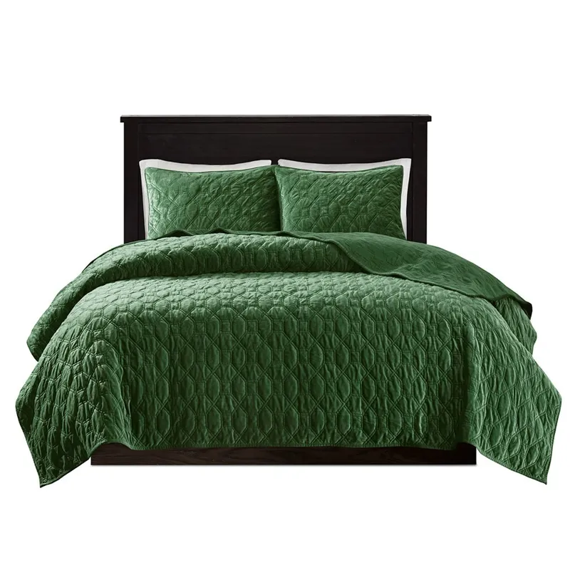 Madison Park Harper 3 Piece Velvet Quilt Set