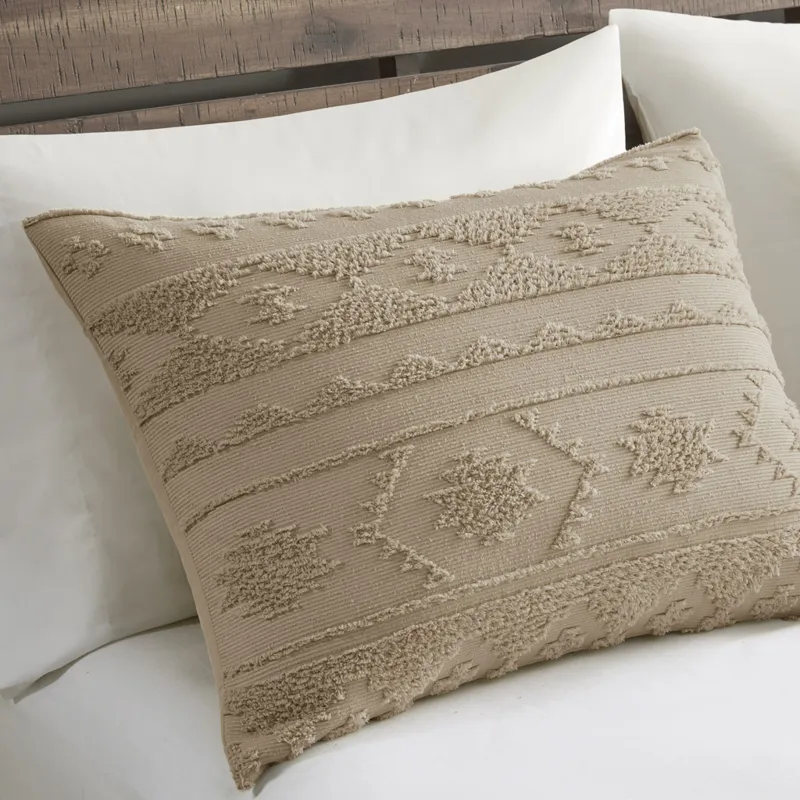 Breckenridge Full/Queen Chenille Oversized Comforter Set - Tan
