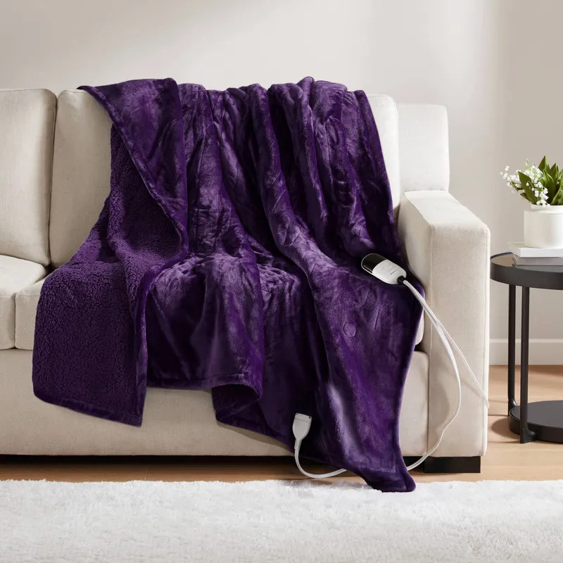 Beautyrest Heated Microlight to Berber Throw